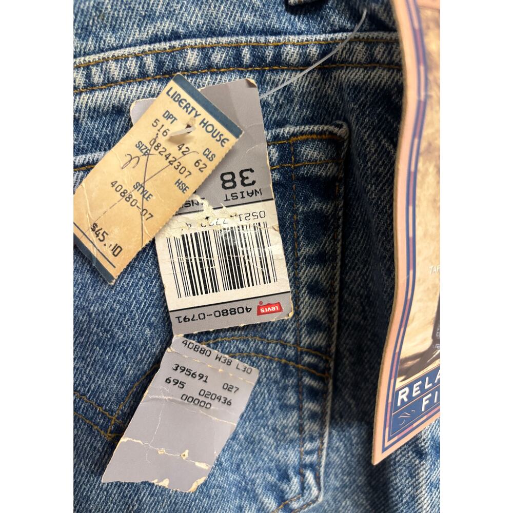 Levi’s 550 Relaxed Fit Jeans Made in USA Vintage W38 L30 Tapered Leg Blue New - Picture 9 of 13